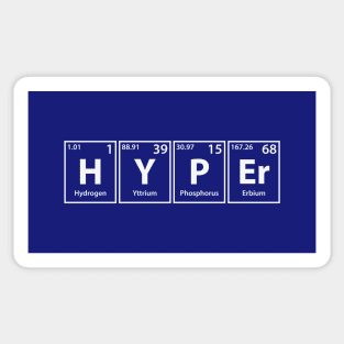 Hyper (H-Y-P-Er) Periodic Elements Spelling Sticker